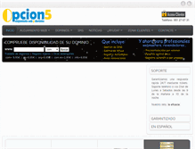 Tablet Screenshot of opcion5.com